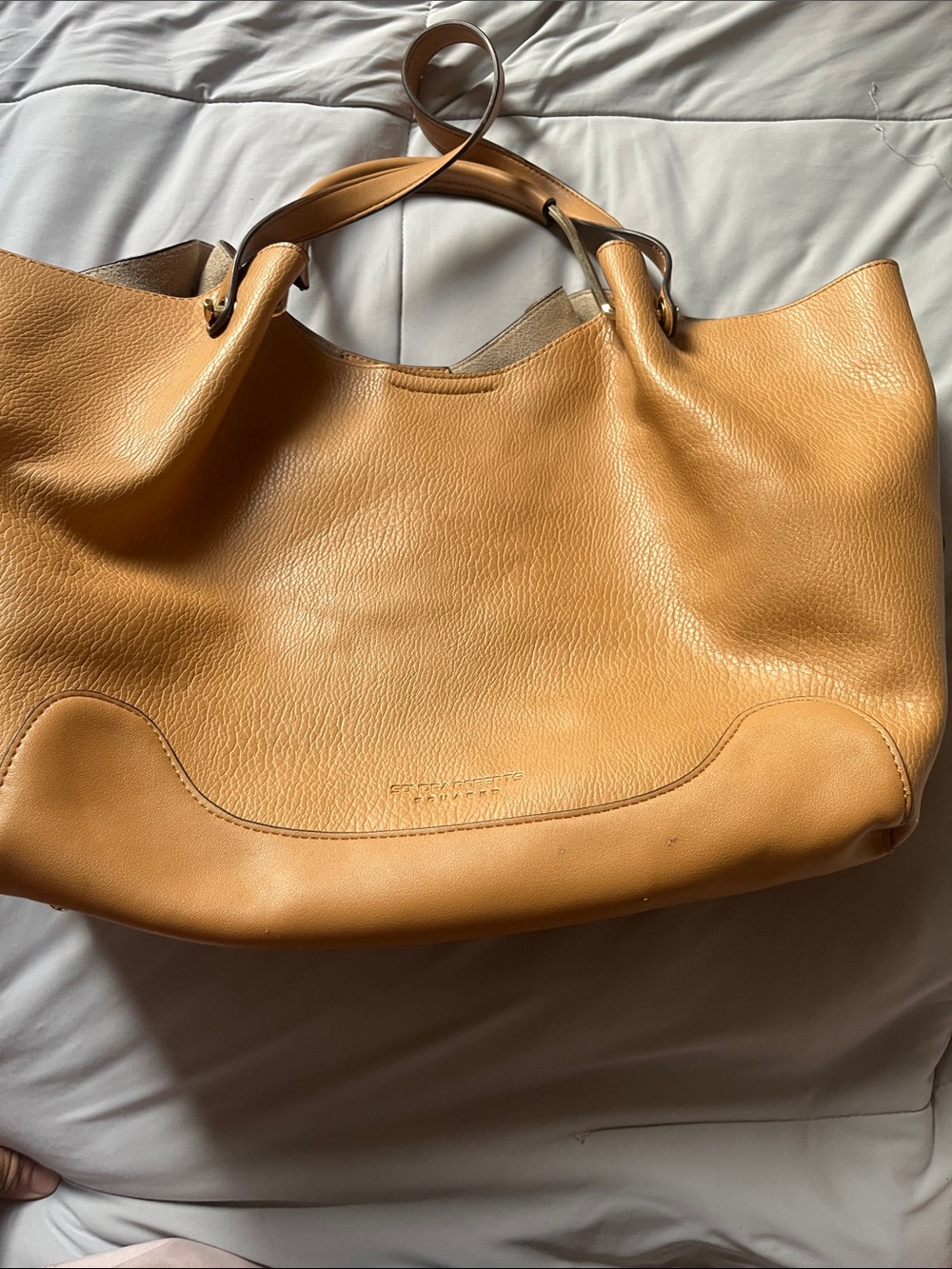 Sondra Roberts Caramel Tan Leather Tote